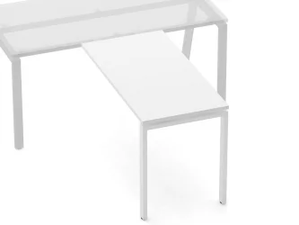 Брифинг-приставка для стола на Л-обр.опорах Deka 73.10.12 Белый