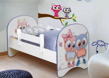 Кровать детская с фотопечатью без ящика 800*1600 Совята