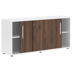 Шкаф с дверьми-купе EDIS ELC 1643 Дуб Денвер темный Белый Белый