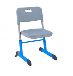 Стул ученический НОМАД В регулируемый по высоте (рост 4-6) Синий/Серый / NOMAD V