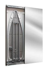 Узкий шкаф в прихожую Iron Slim (правый, купе) Венге