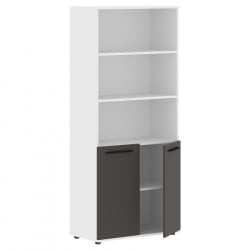 Шкаф с одним комплектом глухих малых дверей ЕДИС ЕХCС 85.5 Мокко Черный Белый / EDIS EHCS