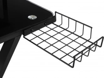 Стеклянный компьютерный стол GD-06 Black (черный)