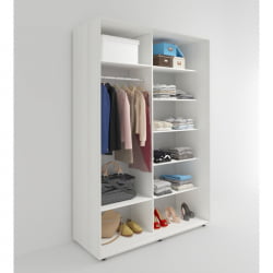 Шкаф-купе 2-х дверный Акцент-Вера КС 1400х600  Выбеленное дерево