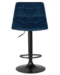 Стул барный ДОБРИН ТАИЛОР БЛАCК (синий велюр (МДЖ9-117)) 2 шт / DOBRIN TAILOR BLACK (MJ9-117))