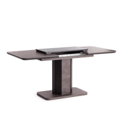 Стол обеденный SKAT ЛДСП/МДФ, 120-160х80х75 см, Оникс/Графит