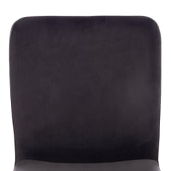 Стул GILLIAN (mod. 0137017-NI) металл/вельвет, 45х52,5х78 см, темно-серый S108 (666 SILVER GREY)/черный
