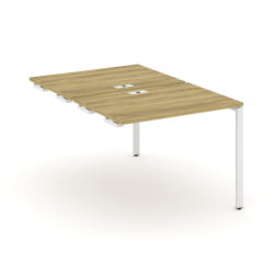 Двойной стол-приставка к опорным тумбам/шкафам CONCEPT CN.DSPR-001 Дуб Винченцо Белый