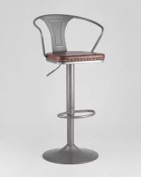 Стул барный TOLIX ARMS SOFT Серебристый