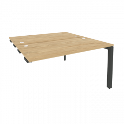 Стол-приставка двойной на П-образном м/к к опорным элем. ОНИКС О.МП-Д.СПР-3.7 Тиквуд Светлый/Антрацит / ONIX O.MP-D.SPR-3.7