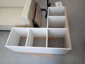 Стеллаж к столу Deka 9.06.10 Дуб Сантана светлый/Белый