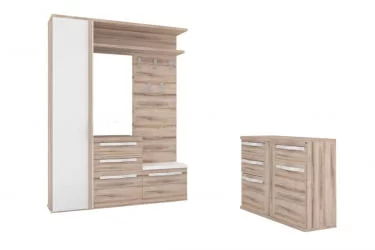 Шкаф одностворчатый Марта ЛД 124.011.000 М Белый Дезира Эш