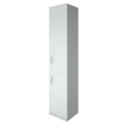 Шкаф высокий узкий правый Рива А.СУ-1.3 Пр Белый / Riva