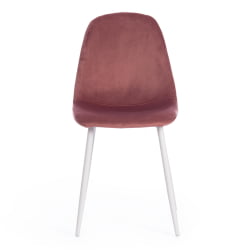Дизайнерский стул BREEZE (mod. 4724) вельвет/металл, 44 х 53 х 87 см, Coral (коралловый) HLR44 / белый