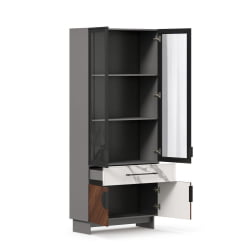 Шкаф комбинированный 880 Вилена ЛД 138.150.000 Оникс Серый/Орех/Монте белый