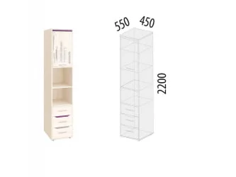 Стеллаж для игрушек Мегаполис 55.04.1 Сосна Астрид