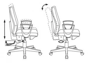 Кресло для оператора Бюрократ CH-545 Серый 38-417