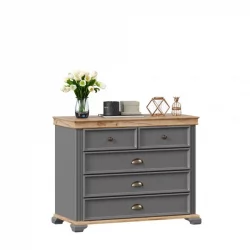 Комод с 5 ящиками Амели ЛД 642.370.000 Оникс серый