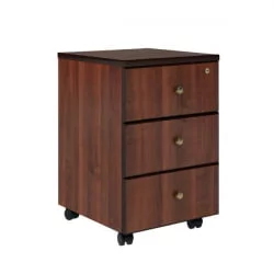 Тумба подкатная с 3 ящиками BRN8630302 Темный орех