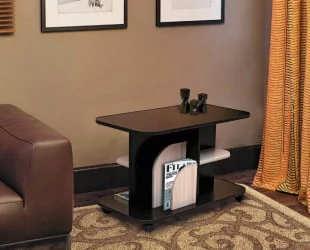 Журнальный столик на колесиках журнальный №7 Ясень шимо светлый/Ясень шимо темный