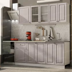 Кухонный гарнитур Хозяюшка 1,8 м Белый/Мускат глянец