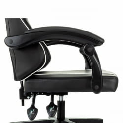 Кресло компьютерное BRABIX Shooter GM-123, 2 подушки, экокожа, черное/белое