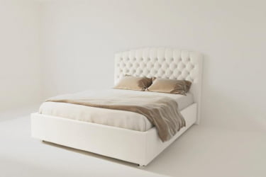 Мягкая интерьерная кровать "Берлин" без основания Цвет фасада: Белый; Цвет корпуса: Белый; Материал фасада: Искусственная кожа; Размер: 800х2000 мм; Спальное место: 800х2000 мм 