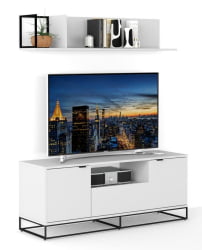 Полка навесная City средняя белый