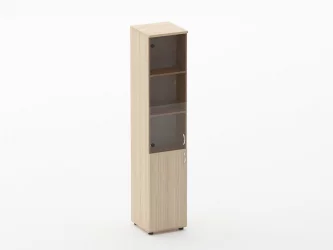 Шкаф высокий со стеклом Твин 16.16.13Л Туя / Twin