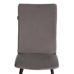 Стул обеденный La Rousse велюр, серый/черный, 29, 49х50х93