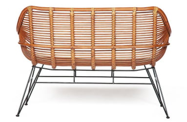 Софа Secret De Maison Pitaya (mod. 02 5089 SP KD/1-1) натуральный ротанг/металл, 80х117х64см, светлый мед/черный