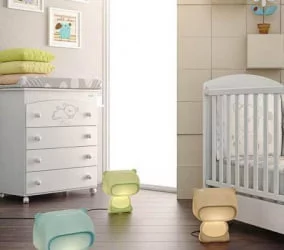 Комод в детскую Micuna Sweet Bear пеленальный B-970 white матрасик stars grey