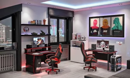 Геймерский стол SKILL SSTG 1385 Красный