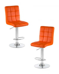 Стул барный DOBRIN KRUGER (оранжевый) 2 шт