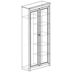 Шкаф двухдверный Флоренция 640 Дуб Гарвард