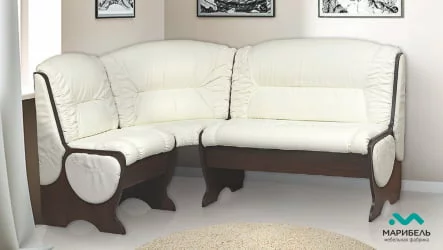 Диван угловой ДКУ-1/1(искусственная кожа) Кожа темная