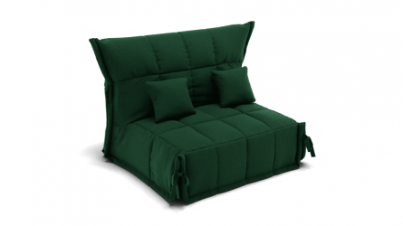 Зеленый диван Джаз 800 (ЗР) Цвет фасада: Зеленый; Тип: Прямой; Материал фасада: Металл/Велюр