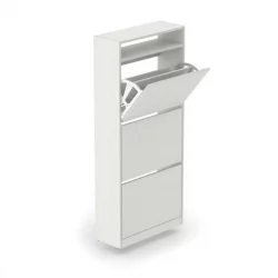 Тумба для обуви 3-х уровневая Выбеленное дерево