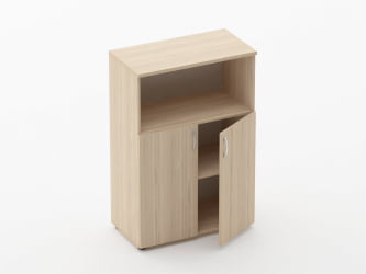 Шкаф средний полуоткрытый Глассй 6.12.121 Венге / Glassy