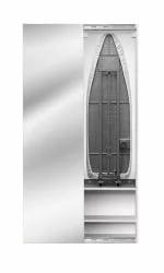 Узкий шкаф в прихожую Iron Box (левый, купе) Беленый дуб