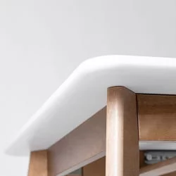 Стол обеденный Пегас Plus 160x95 Морилка Орех Эмаль белая