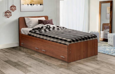 Кровать с ящиками на уголках №5 ЛДСП 700*2000 Ясень Анкор темный