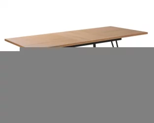 Большой обеденный стол Диего 120-160 Галифакс Табак_БЕЛЫЙ