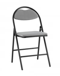 Стул складной Hagen black велюр Серый