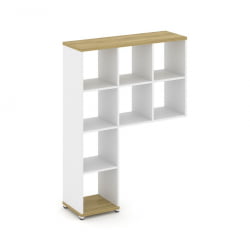 Надставка на стол высокая без наполнения CONCEPT CN.NV-001 Дуб Винченцо Белый бриллиант Белый металл