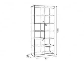 Стеллаж для игрушек Энерджи MDE-03 Дуб сонома Белый