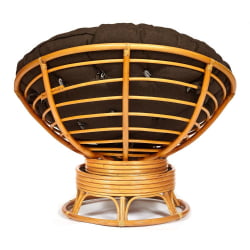 Кресло-качалка PAPASAN/ПАПАСАН w 23/01 B /с подушкой/ 115х78х104 см, Honey (мед), ткань Коричневый, 3М7-147