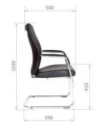 Кресло для посетителя CHAIRMAN VISTA  V Коричневое