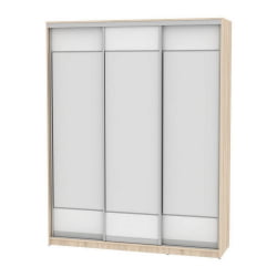 Шкаф-купе B-220х180х60-2(ДСС-Белый-D8D8D8)