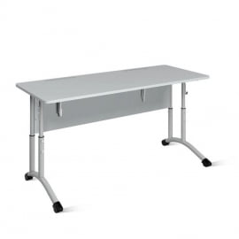 Стол ученический 2-местный регулируемый (ростомат) (рост 5-7) 1200х500 мм ЛДСП Серый/Металл Серый